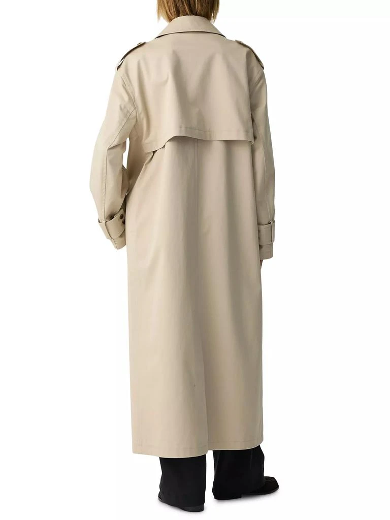 Theory Cotton Oversized Double-Breasted Trench Coat 4
