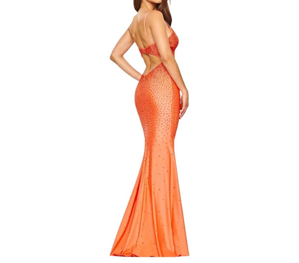 Faviana Faviana - V-Neck With Rhinestone Prom Dress