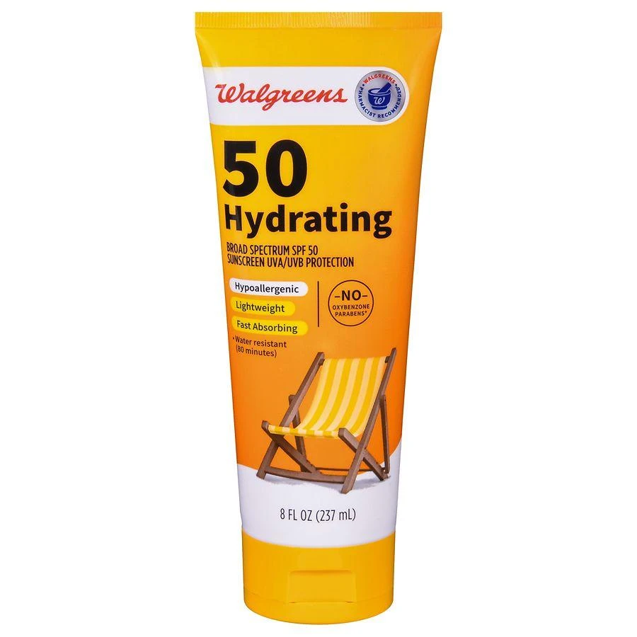 Walgreens SPF 50 Hydrating Broad Spectrum Sunscreen 1