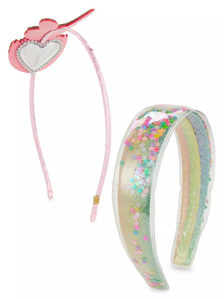 Bari Lynn Girl's Confetti Bunny & Crystal Bunny Headband Set