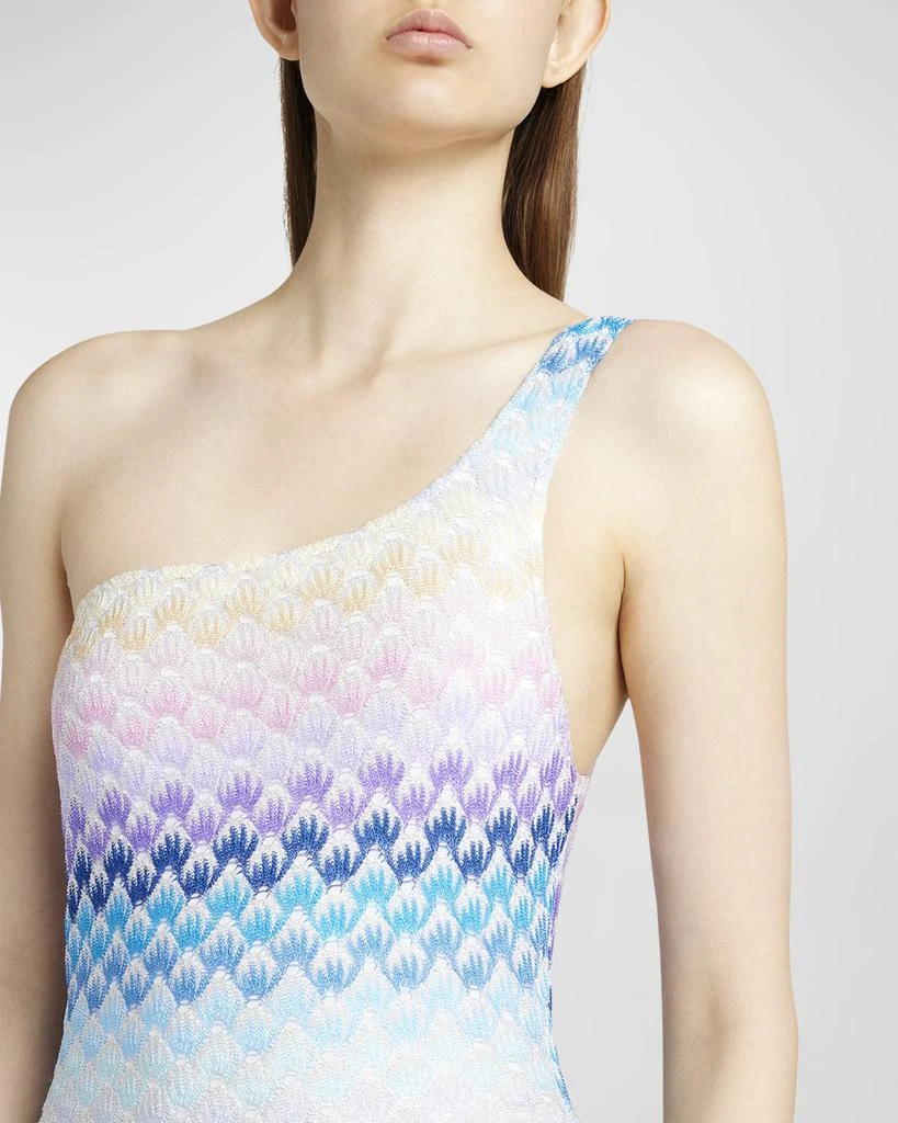 Missoni Degrade Lace-Effect Asymmetric One-Piece Swimsuit 4