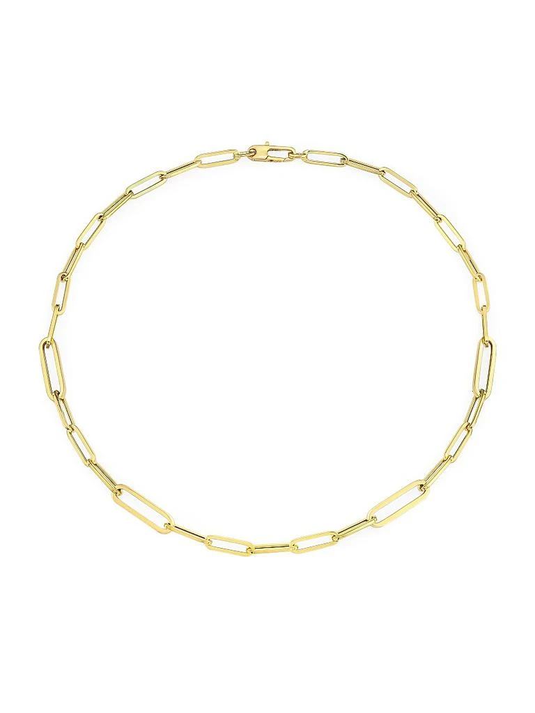 Roberto Coin 18K Yellow Gold Oval Paper Clip Chain Necklace, 17"