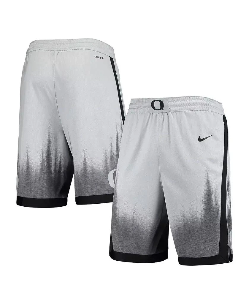 NIKE Men's Gray, Black Oregon Ducks Limited Performance Basketball Shorts 2