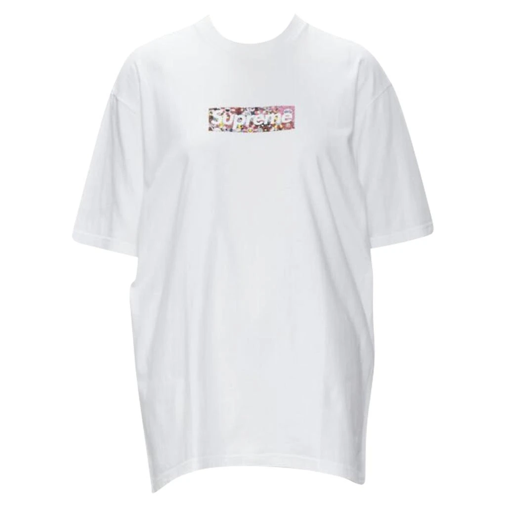 Supreme Murakami Relief Fund floral box logo cotton tshirt 1