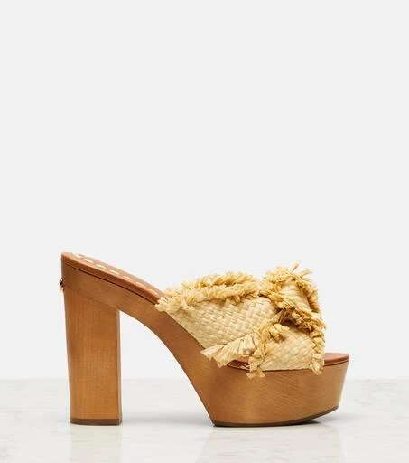 Dolce
Gabbana Raffia-effect platform mules 4