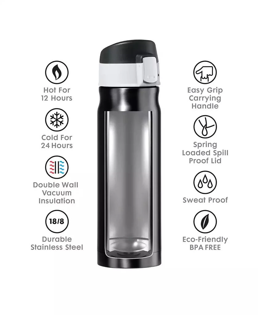 Oggi Caliber 17oz Stainless Steel Travel Water Bottle 8