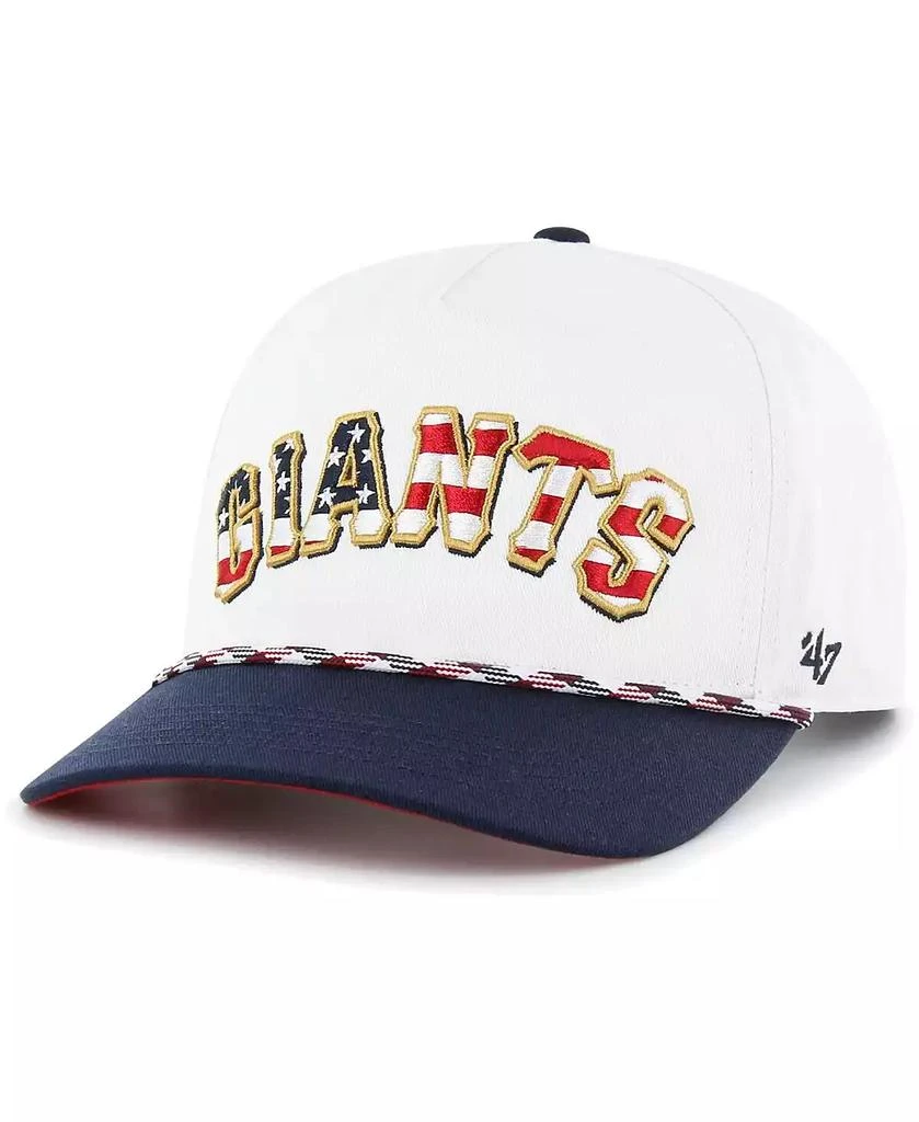 47 Brand Men's White San Francisco Giants Flag Script Hitch Snapback Hat 1