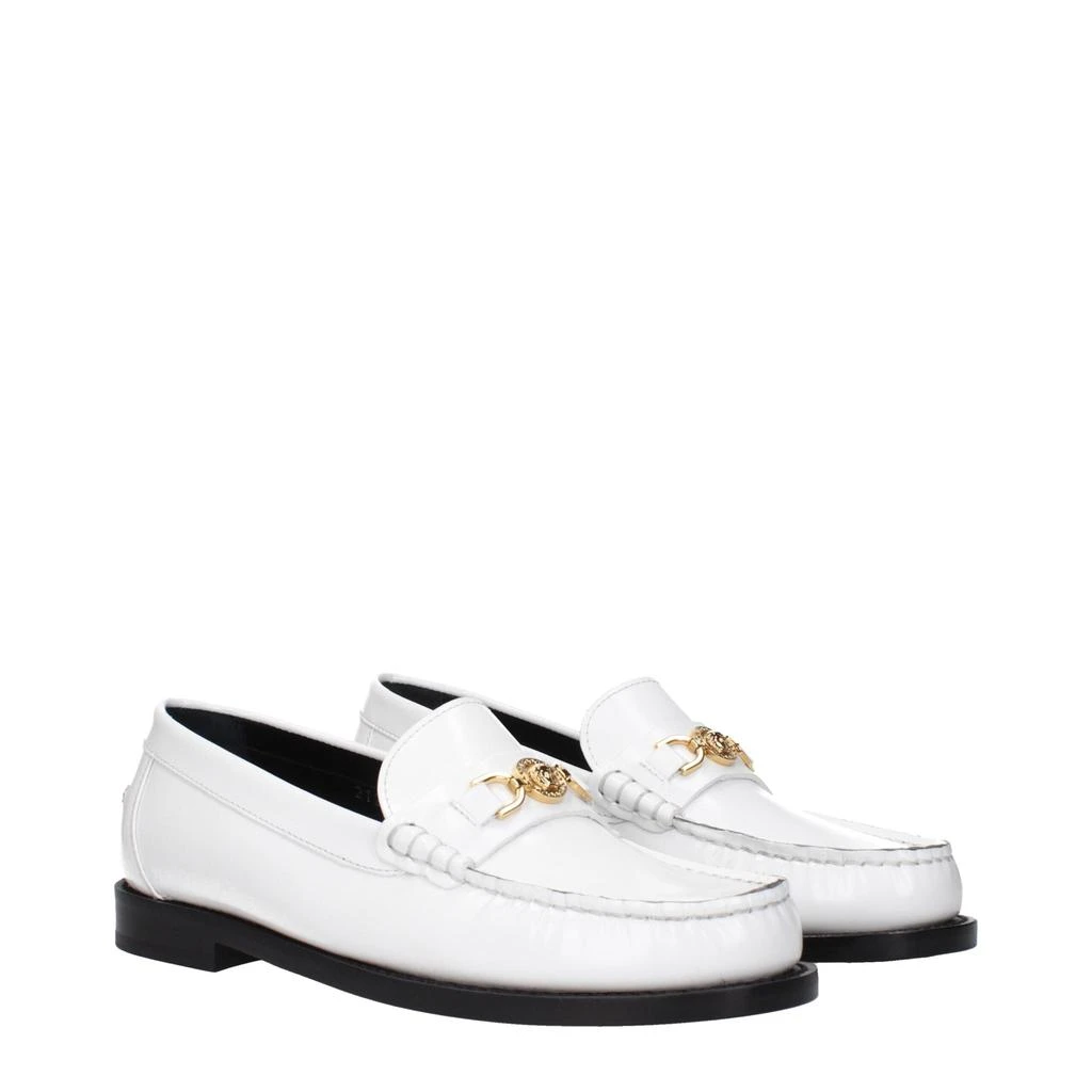 Versace Versace White Leather Slip-On Loafers - Casual Shoes display picture 3