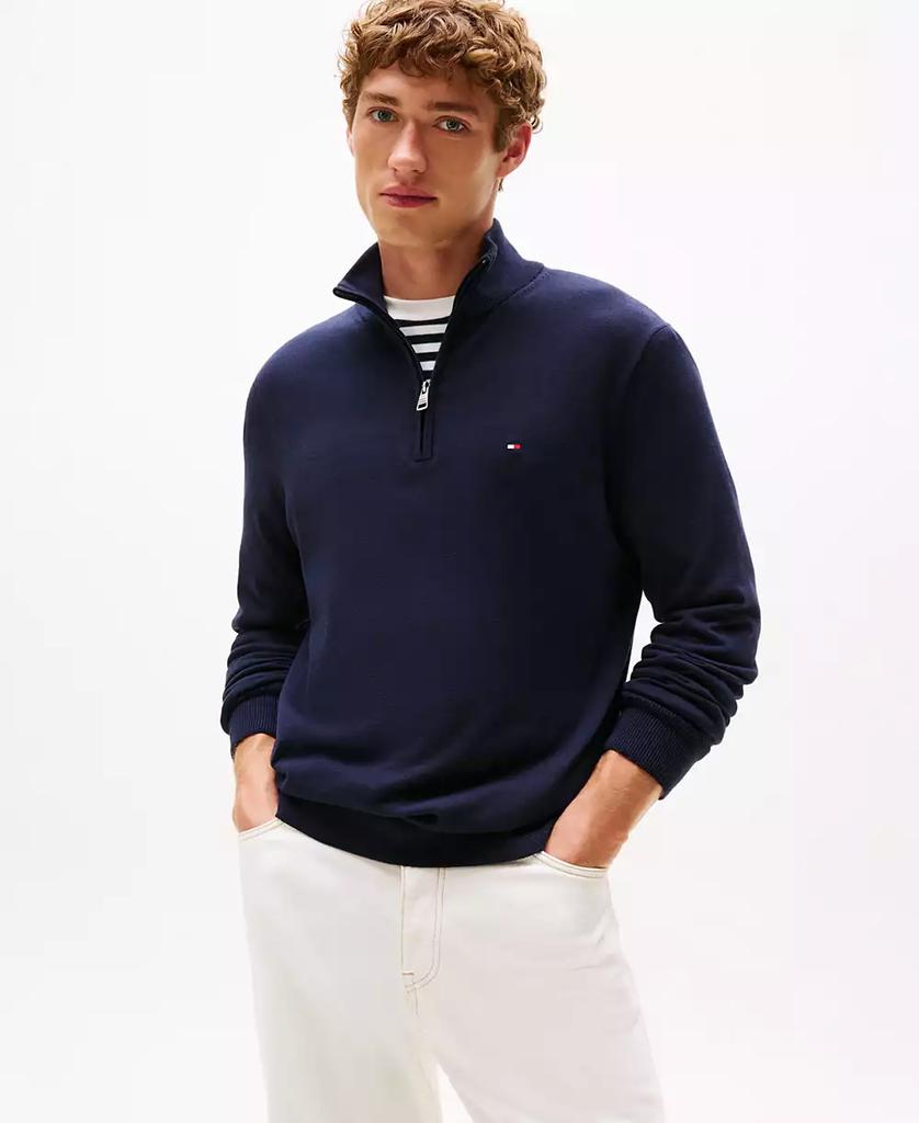 Tommy Hilfiger Men's Essential Quarter-Zip Pullover Knit Sweater