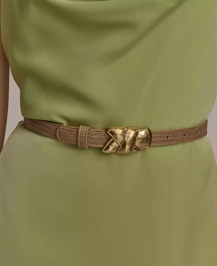cowl-neck a-line mini dress in baby pink Donna Karan Women's Satin Midi A-Line Halter Dress in Kiwi main image 1
