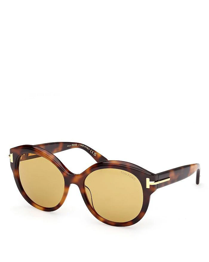 Tom Ford Icon Collection Round Sunglasses, 57mm  display picture 3