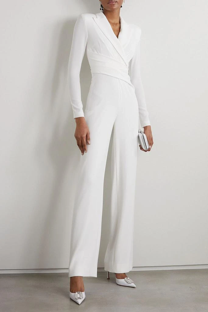 Talbot Runhof Wrap-effect crepe jumpsuit 2