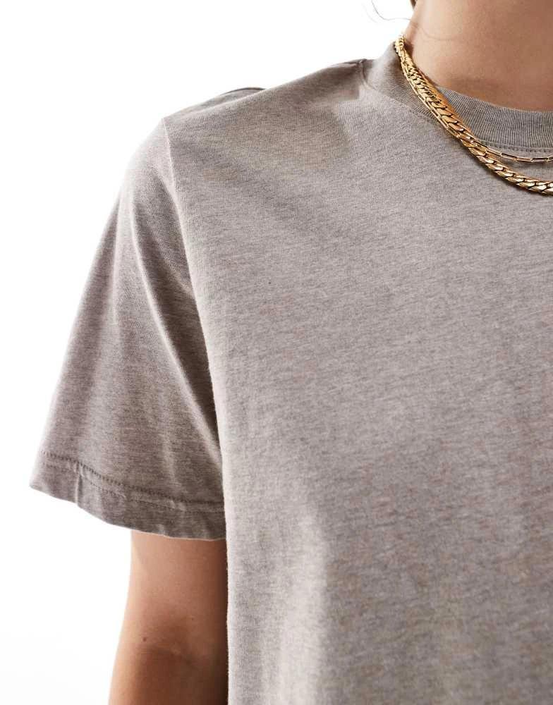 & Other Stories & Other Stories relaxed short sleeve t-shirt in mole 3