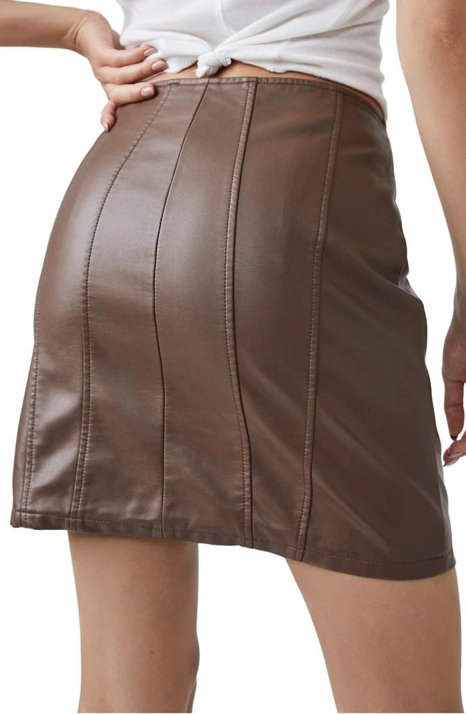 Free People Layla Faux Leather Miniskirt 2