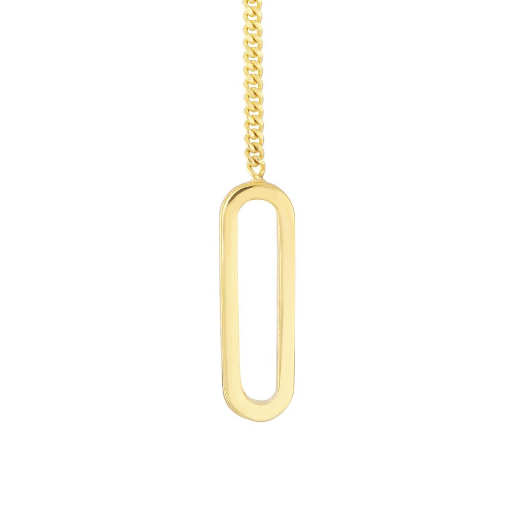 SSELECTS Front To Back Paper Clip & Curb Earrings