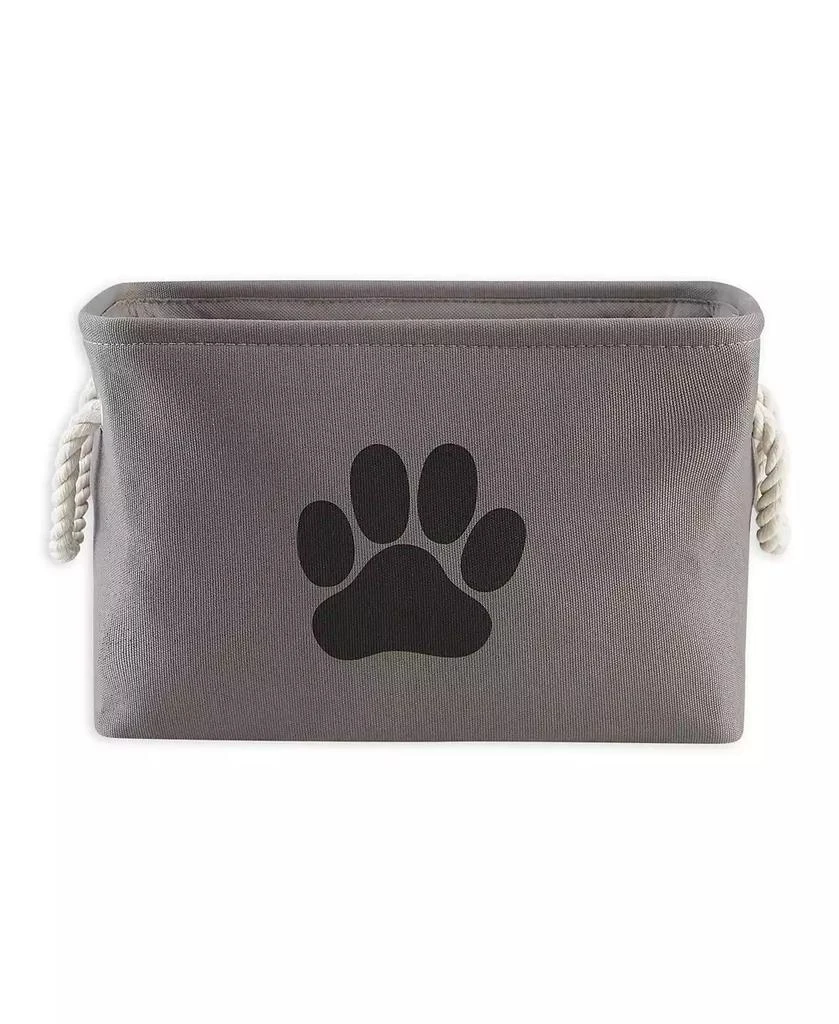 Bone Dry Collapsible Pet Storage Bin with Rope Handles Solid Paw Print 2