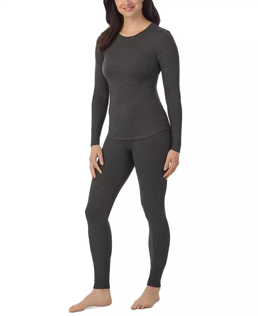Cuddl Duds Women's Ribbed Crewneck Long-Sleeve Top 3