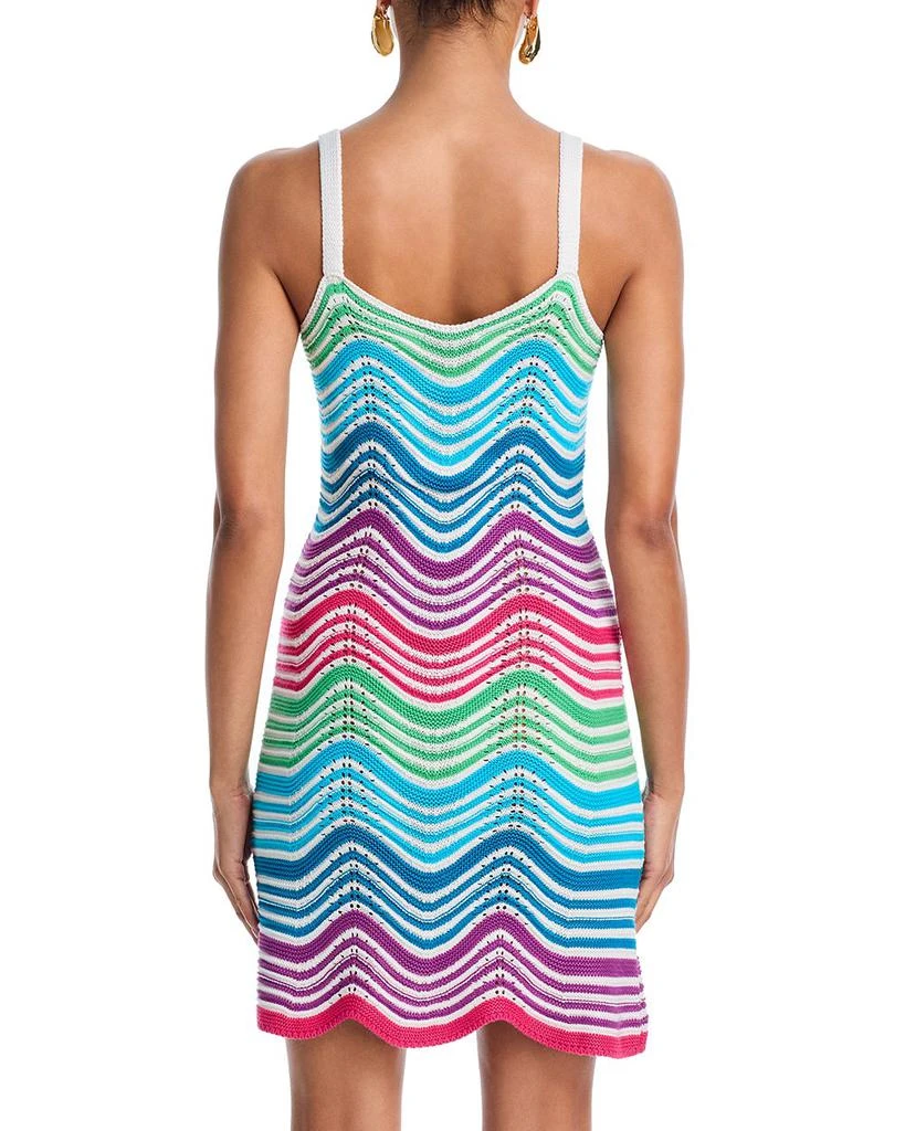 AQUA Rainbow Scallop Hem Crochet Tank Dress - Exclusive 4