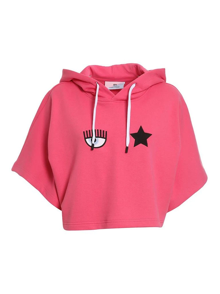 Chiara Ferragni Chiara Ferragni Short-Sleeved Drawstring Hoodie 1