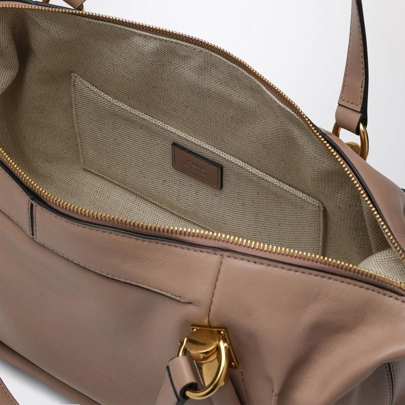 Chloé Paraty 24 bag in shiny deep beige leather - Shoulder