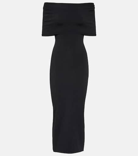 WARDROBE.NYC Off-shoulder ribbed-knit midi dress - Dresses