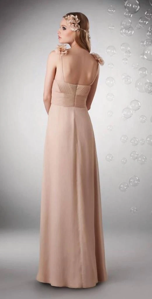 flower strap bridesmaid dress Berylove Women Green Wedding Guest Dress with Slit A Line Spaghetti Straps Floral Bridesmaid Dress, Green Flower / US14 main image 1