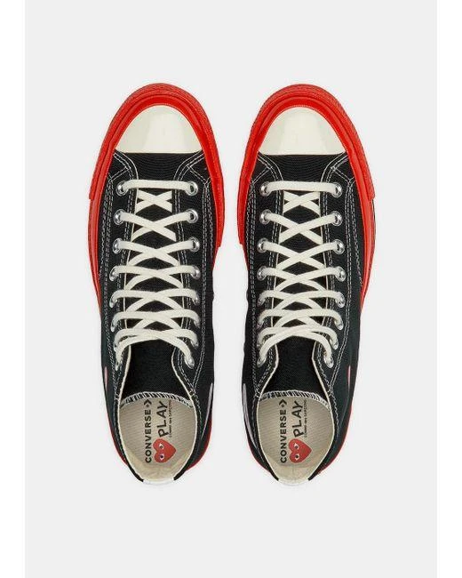 COMME DES GARCONS PLAY COMME DES GARCONS PLAY X CONVERSE RED SOLE HIGH TOP 2
