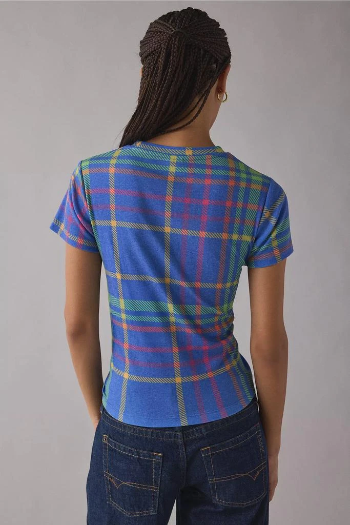 Urban Outfitters LA Applique Graphic Plaid Print Baby Tee 3