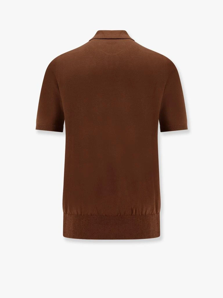 ALPHA STUDIO Cotton crepe polo shirt 2