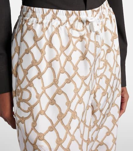 Burberry Printed high-rise silk palazzo pants 4