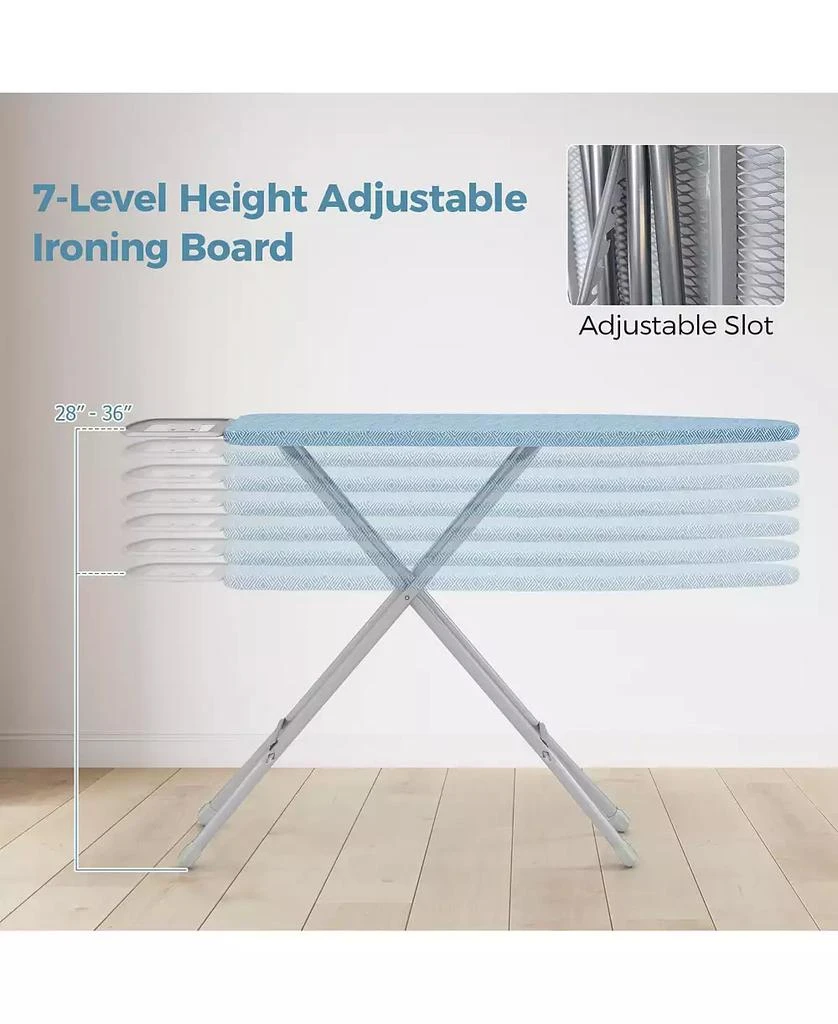 Ecooso Full Size Ironing Board with Iron Rest and 7-Level Height 5