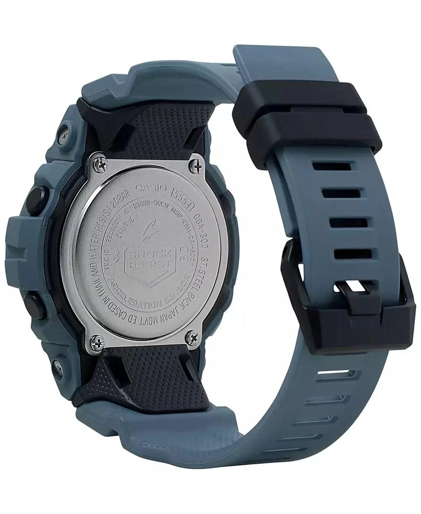 G-Shock Men's Analog Digital Step Tracker Gray-Blue Resin Strap Watch 48.6mm 3