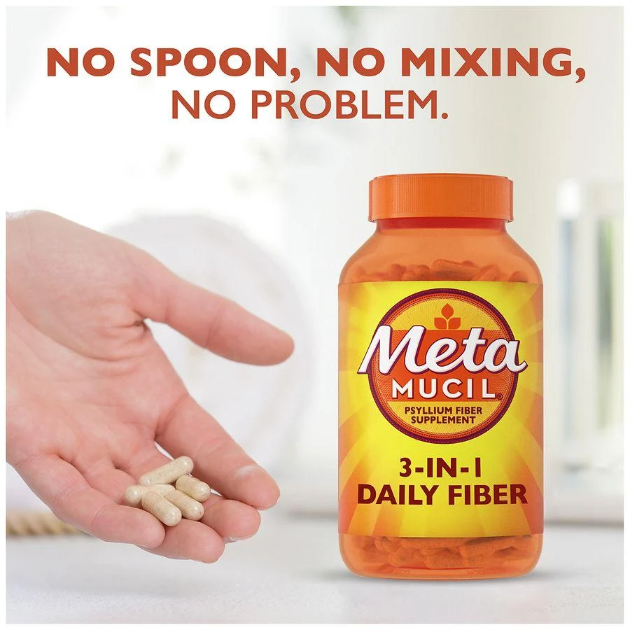 Metamucil Daily Psyllium Husk Powder Supplement, 3-in-1 Fiber for Digestive Health 5