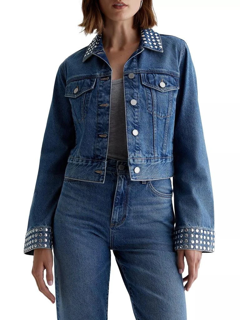 AG Jeans Isa Studded Denim Jacket 1