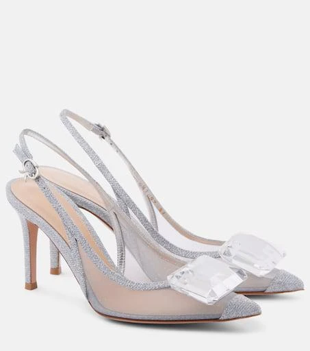 Gianvito Rossi Jaipur mesh slingback pumps 1
