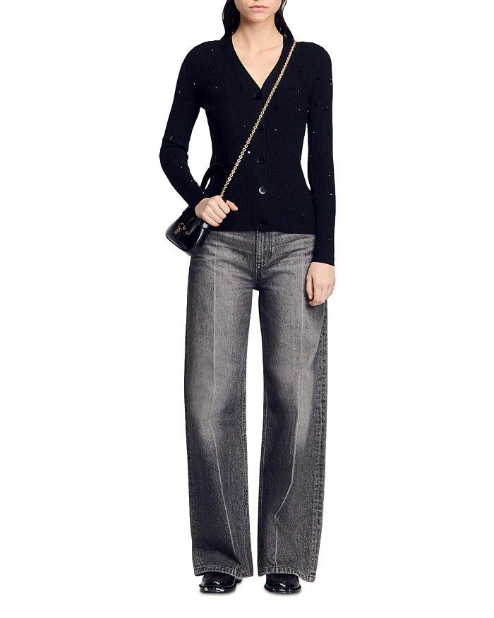 Sandro Gabrielle Strass Cardigan 2