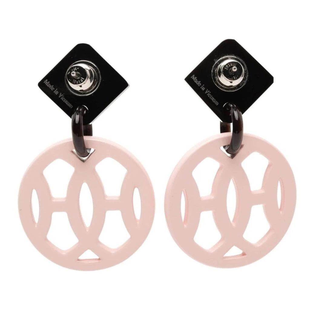 Hermes pink Buffalo Horn Stud Earrings (Pre-Owned) 2