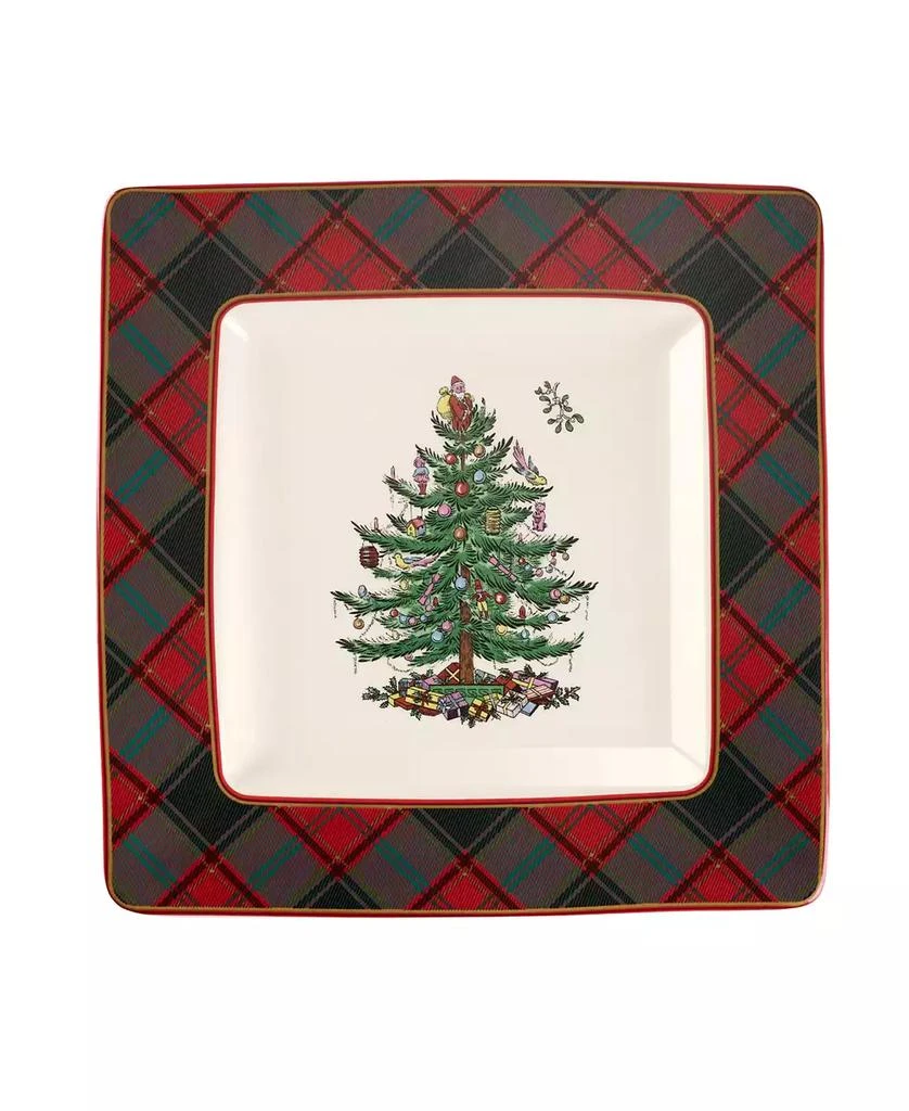 Spode Christmas Tree Tartan  9 Piece Hot Chocolate Set 2