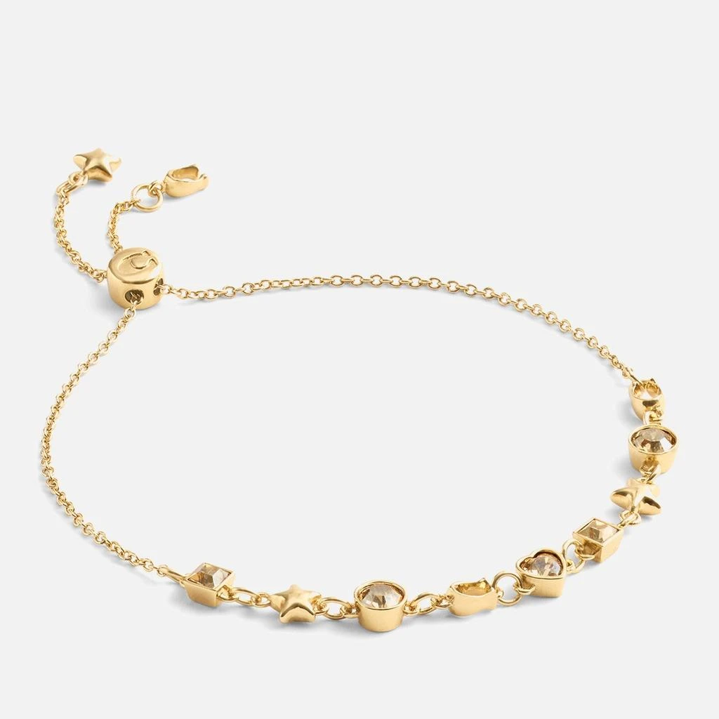 Coach Coach Signature Star & Heart Gold-Toned Slider Bracelet 2