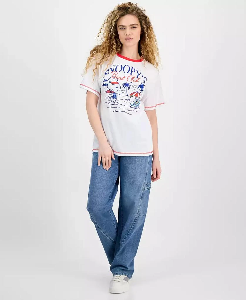 Freeze 24-7 Juniors' Snoopy Boat Club Ringer T-Shirt 2