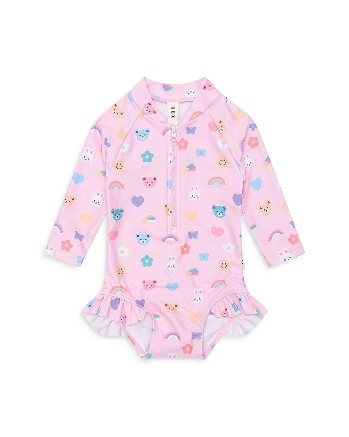 Huxbaby Girls' Hux Emoji Zip Swimsuit - Baby