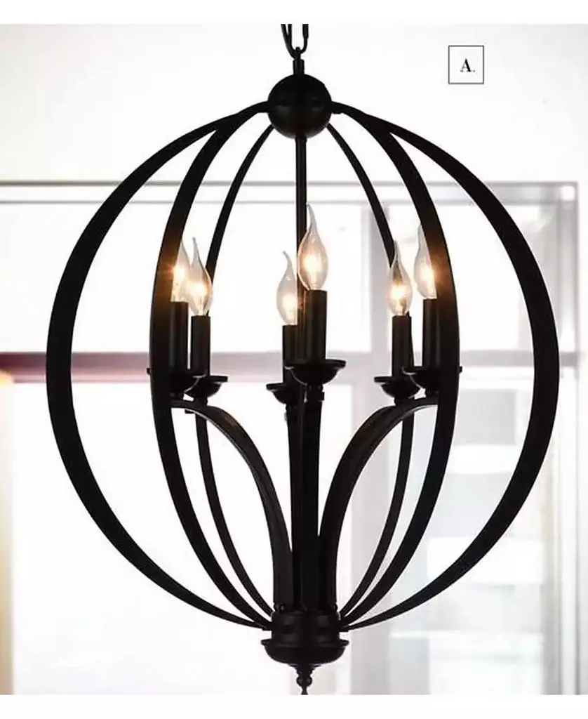 CWI Lighting Drift 6 Light Chandelier