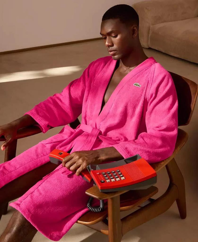 Lacoste Logo Patch 100% Cotton Pique Bath Robe 4