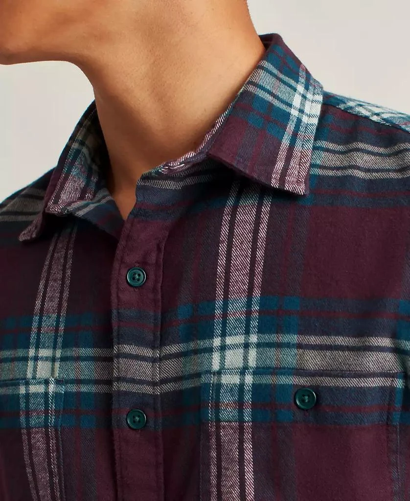 Bonobos Men's Slim Fit Long Sleeve Button-Front Stretch Plaid Flannel Shirt 3