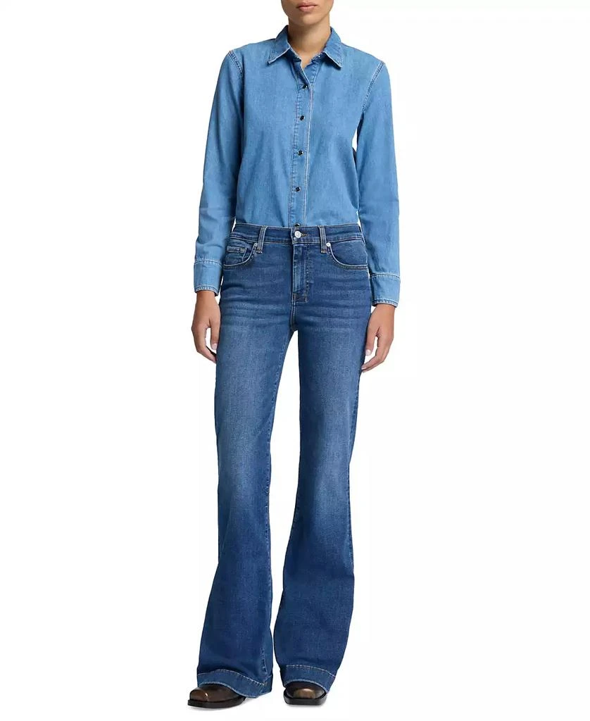 7 For All Mankind Women's Cotton Chambray Shirt 2