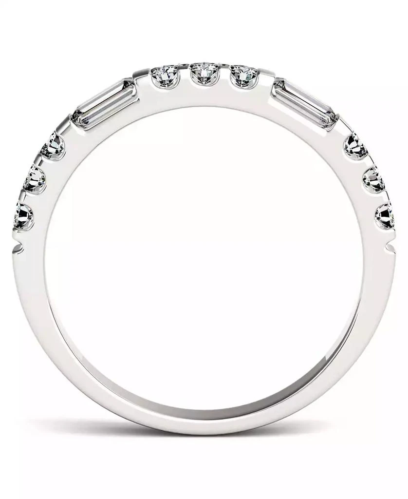 Charles & Colvard Moissanite Round and Baguette Stackable Ring (1/2 ct. tw. Diamond Equivalent) in 14k White Gold 4