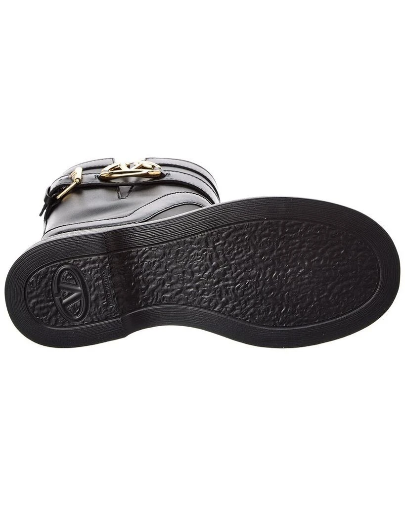Valentino Vlogo Rubber & Leather Rain Boot 4