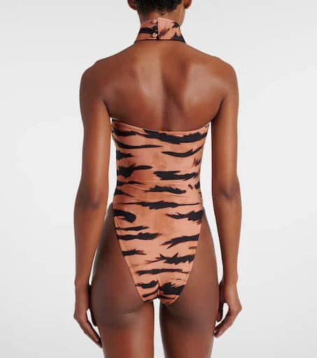 Adriana Degreas x Sabine Getty printed strapless swimsuit 3