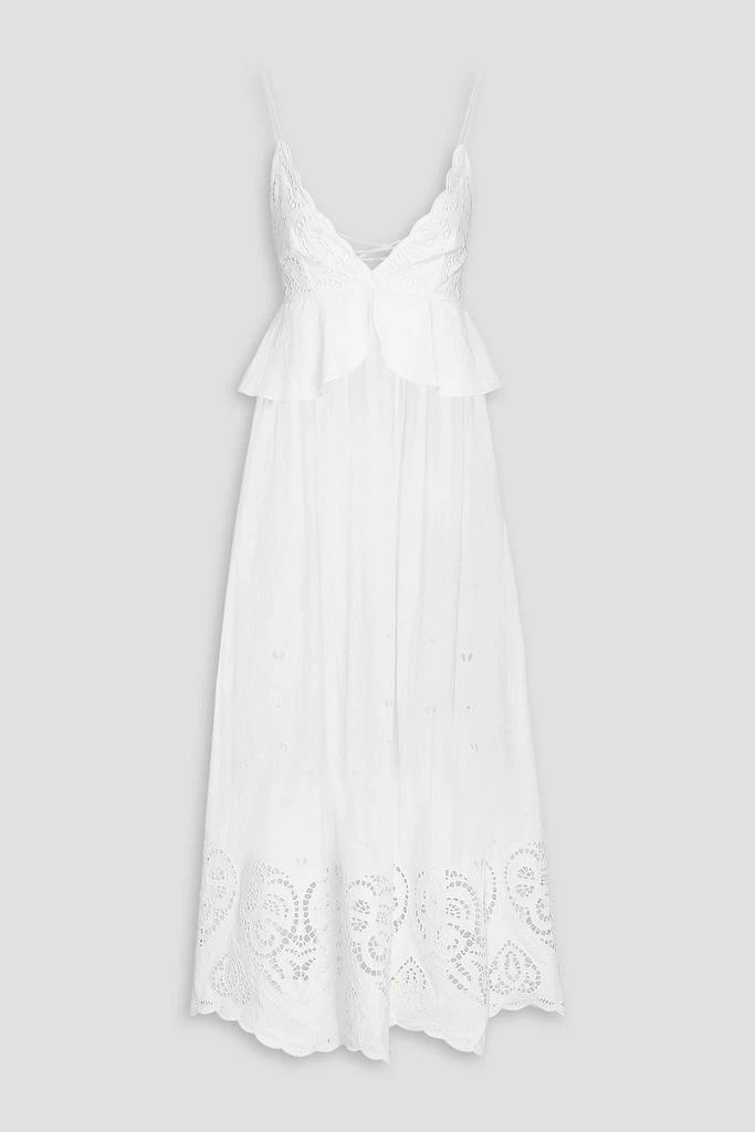 Stella McCartney Broderie anglaise cotton-blend maxi dress 1