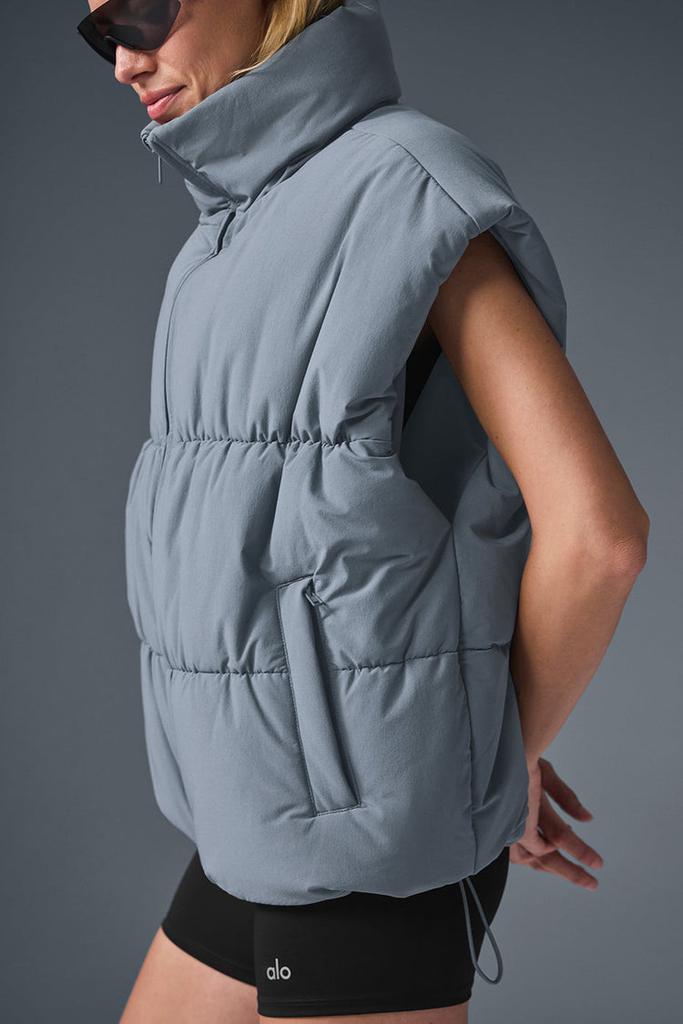 Alo Incline Puffer Vest - Steel Grey